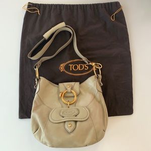 TOD’S Leather Shoulder Messenger Convertible Bag
